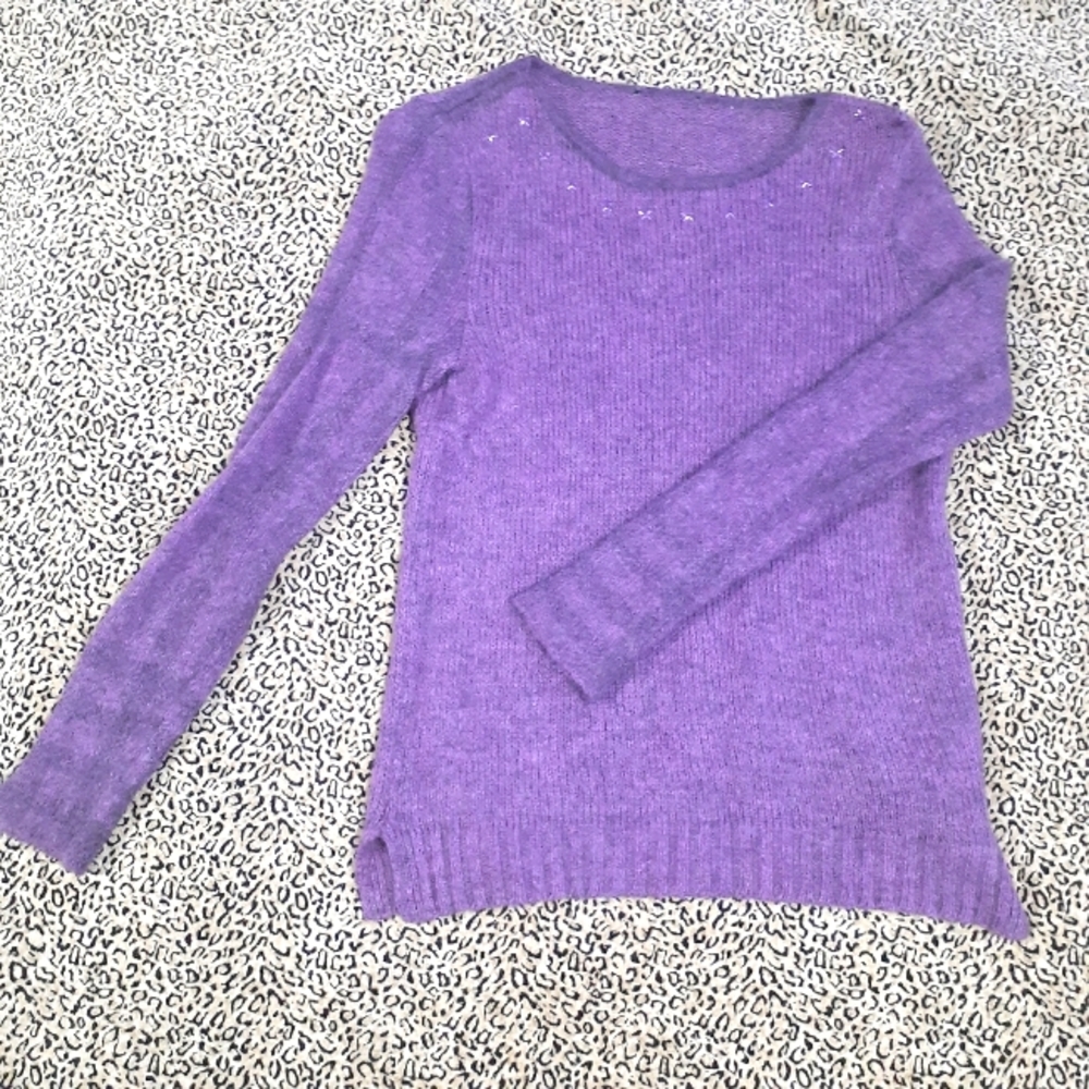 🌈METALLIC STAR COLLAR KNOT SWEATER-S